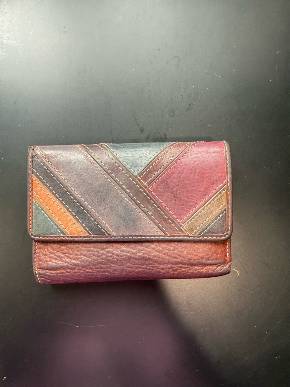 Fossil‎ Multi-Color Leather Women's Wallet - Patchwork Design